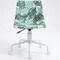 ISL Furnishings InterSpaceLiving Print Desk Chair (Banana Leaf Vinyl/White)